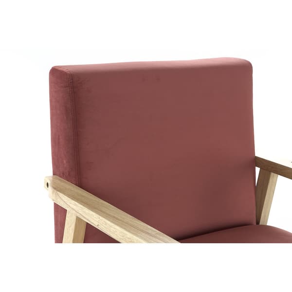 Lenestol DKD Home Decor Rosa Polyester Tre MDF (61 x 63 x 77 cm)