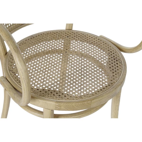 Matsalsstol DKD Home Decor Naturell Rattan Almträ 58 x 58 x 79,5 cm