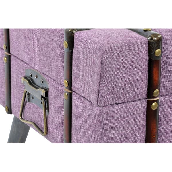 Krakk DKD Home Decor Metall Polyester Fuksia Tre MDF (102 x 42 x 40,5 cm)