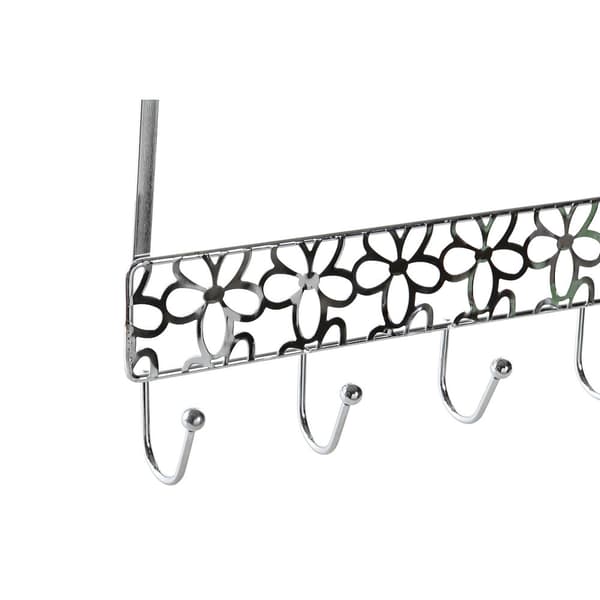 Dørfrakkstativ DKD Home Decor Sølv Metall Plast Kukat 32 x 10 x 19 cm