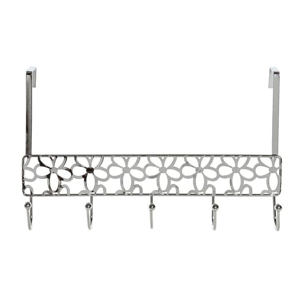 Dørfrakkstativ DKD Home Decor Sølv Metall Plast Kukat 32 x 10 x 19 cm