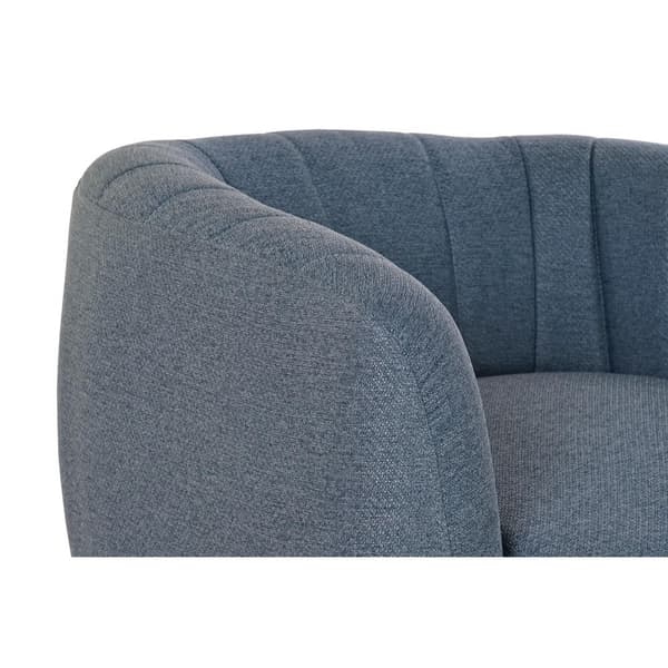 Lenestol DKD Home Decor Blå Gyllen Skum Tre Metall Plast 81 x 75 x 73 cm