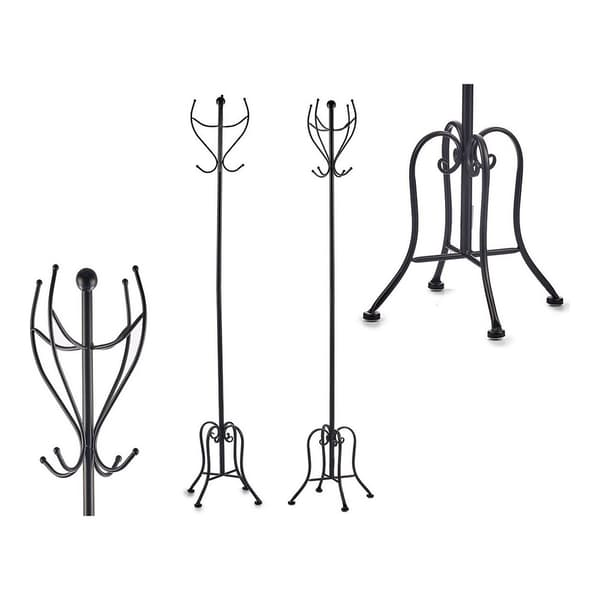 Frakkstativ Svart Metall (30 x 180 x 30 cm)