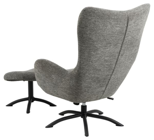 Talgarth lænestol recliner med fodskammel antracit, sort.
