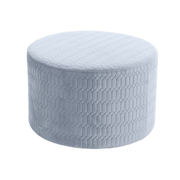 Fotstøtte DKD Home Decor Polyester Himmelblå Svamp Tre MDF (55 x 55 x 35 cm)