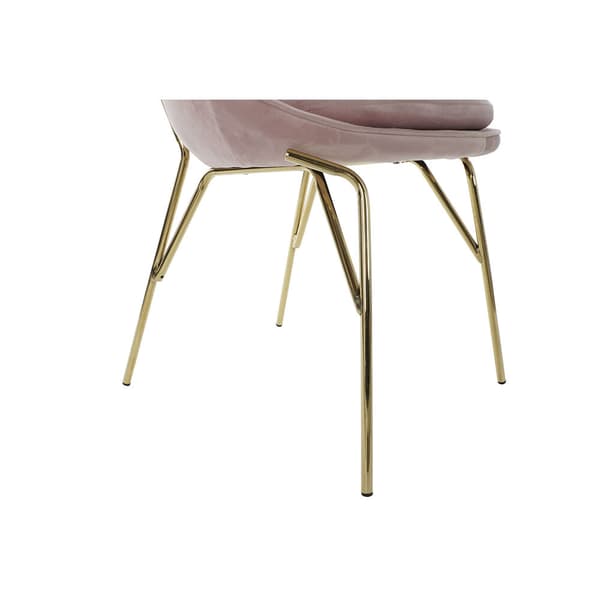 Ruokatuoli DKD Home Decor Pinkki Kullattu 60 x 60 x 85 cm