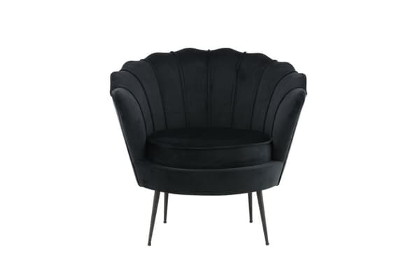 Calais lenestol velour svart.