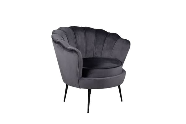 Calais lenestol velour mørkgrå.