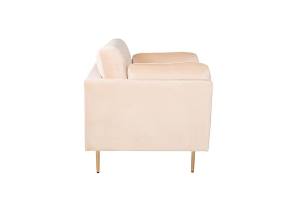 Boom lenestol velour lysbeige.