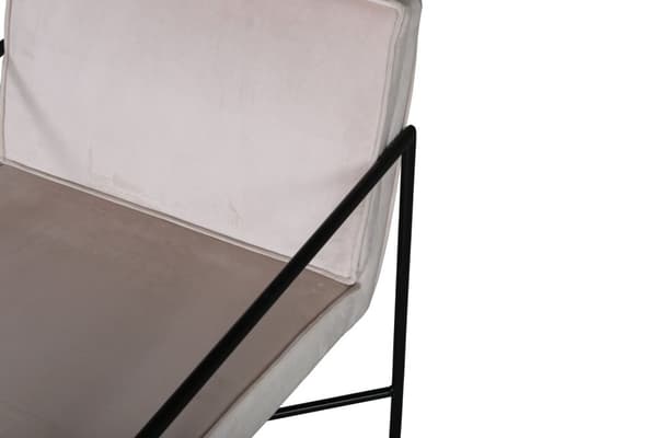 Rakel lænestol velour beige.