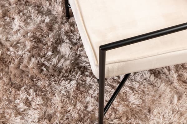 Rakel lænestol velour beige.
