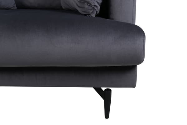 Sofia fåtölj velour mörkgrå.