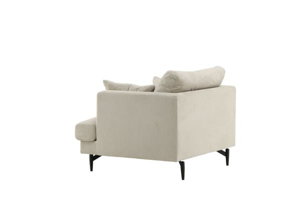 Sofia fåtölj sammet beige.