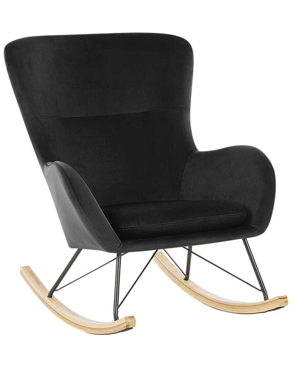 Gungstol Ljusgrå Sammet Metallben Trä Glam