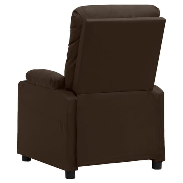 vidaXL Reclinerfåtölj med uppresningshjälp brun konstläder