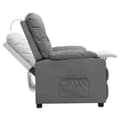 Miniatyrbild 6 av 11: vidaXL Reclinerfåtölj med uppresningshjälp grå konstläder