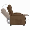 Miniatyrbild 5 av 11: vidaXL Reclinerfåtölj med uppresningshjälp brun tyg