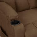 Miniatyrbild 7 av 11: vidaXL Reclinerfåtölj med uppresningshjälp brun tyg