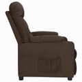 Miniatyrbild 4 av 11: vidaXL Reclinerfåtölj med uppresningshjälp mörkbrun tyg