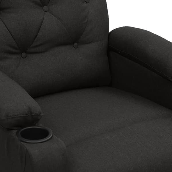 vidaXL fåtölj med uppresningshjälp svart tyg