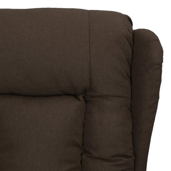 vidaXL Reclinerfåtölj med uppresningshjälp mörkbrun tyg