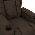 Miniatyrbild 7 av 11: vidaXL Reclinerfåtölj med uppresningshjälp mörkbrun tyg