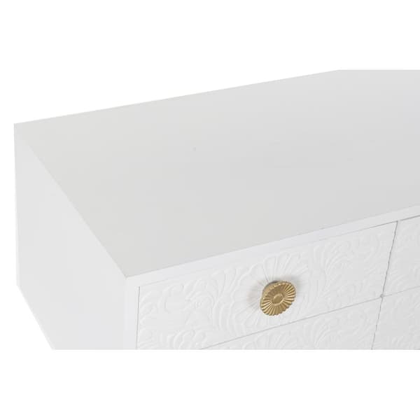 møbler DKD Home Decor Hvid Gylden Gran Træ MDF 120 x 42 x 54 cm