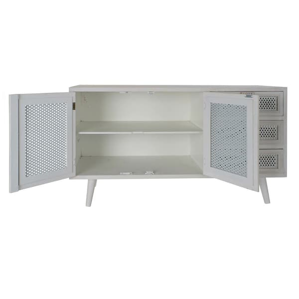 Skänk DKD Home Decor Vit Trä MDF (110 x 41 x 64 cm)