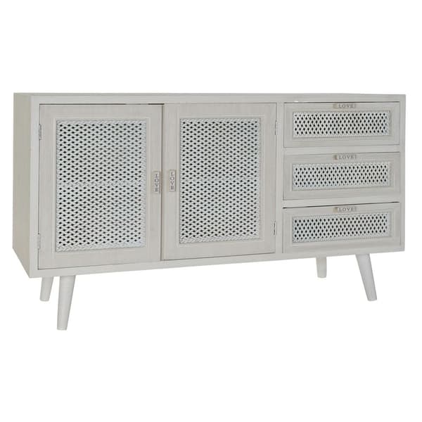 Skänk DKD Home Decor Vit Trä MDF (110 x 41 x 64 cm)