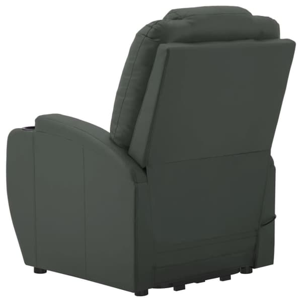 vidaXL Reclinerfåtölj med uppresningshjälp grå konstläder