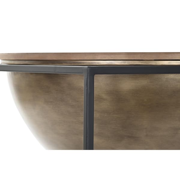 Sidebord DKD Home Decor Brun Svart Tre Metall 64 x 64 x 62,5 cm