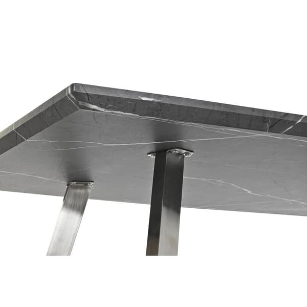 Ruokapöytä DKD Home Decor Musta Teräs Puu MDF 160 x 90 x 76 cm