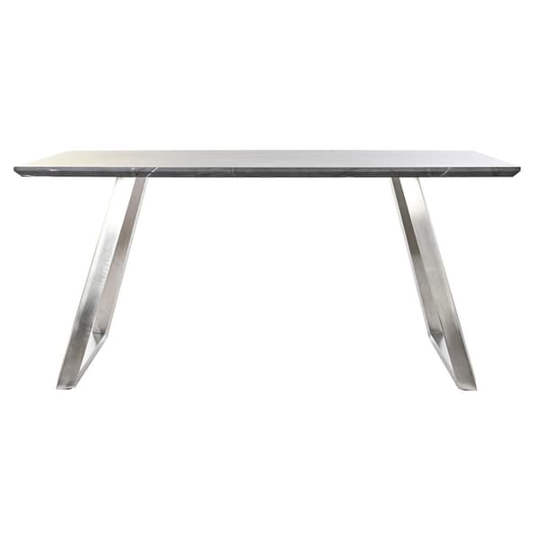 Ruokapöytä DKD Home Decor Musta Teräs Puu MDF 160 x 90 x 76 cm