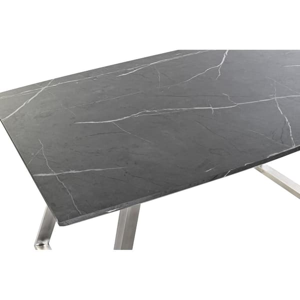Ruokapöytä DKD Home Decor Musta Teräs Puu MDF 160 x 90 x 76 cm