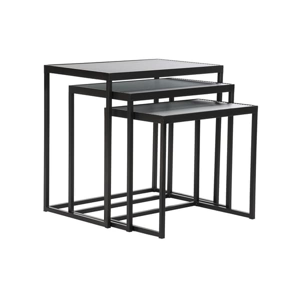 Set om 3 bord DKD Home Decor Svart 58 x 36,5 x 53,5 cm