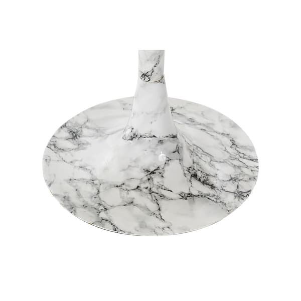 Lille serveringsbord DKD Home Decor Hvid Gylden 51 x 51 x 51 cm