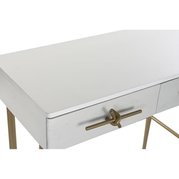 Hallbord DKD Home Decor Hvid Gylden 90 x 45 x 74 cm