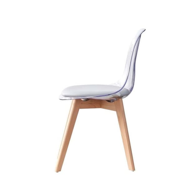 Spisebordsstol DKD Home Decor Grå Træ Polykarbonat 54 x 47 x 81 cm