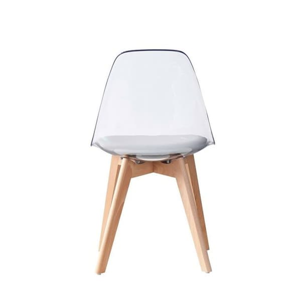 Spisebordsstol DKD Home Decor Grå Træ Polykarbonat 54 x 47 x 81 cm