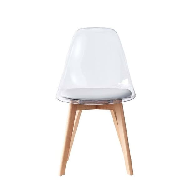 Spisebordsstol DKD Home Decor Grå Træ Polykarbonat 54 x 47 x 81 cm