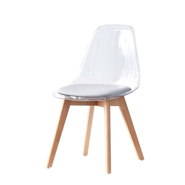 Ruokatuoli DKD Home Decor Harmaa Puu Polykarbonaatti 54 x 47 x 81 cm