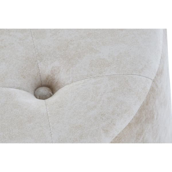Fotstøtte DKD Home Decor Beige Gyllen Metall Polyester (63 x 63 x 42 cm)