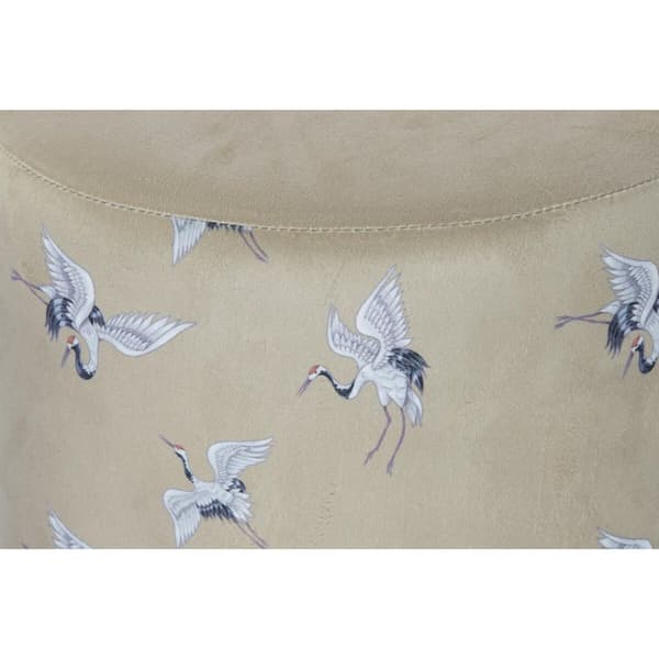 Jalkatuki DKD Home Decor Harmaa Kullattu Sinappi Metalli Lintu Itämainen 32 x 32 x 38 cm (2 osaa)