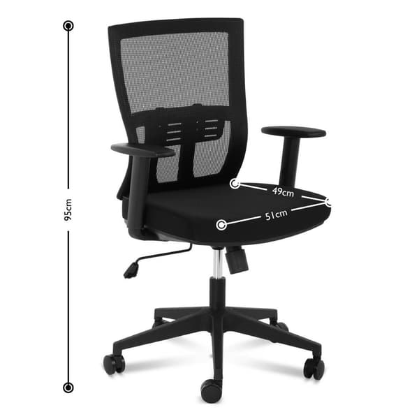 Fromm Starck Kontorsstol - Nätrygg - Ländryggstöd - 150 kg