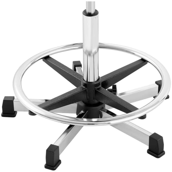 Fromm Starck Arbetsstol - 120 kg - wood_ chrome_chrome - Fotring - Höjdjusterbar mellan 550 - 800 mm