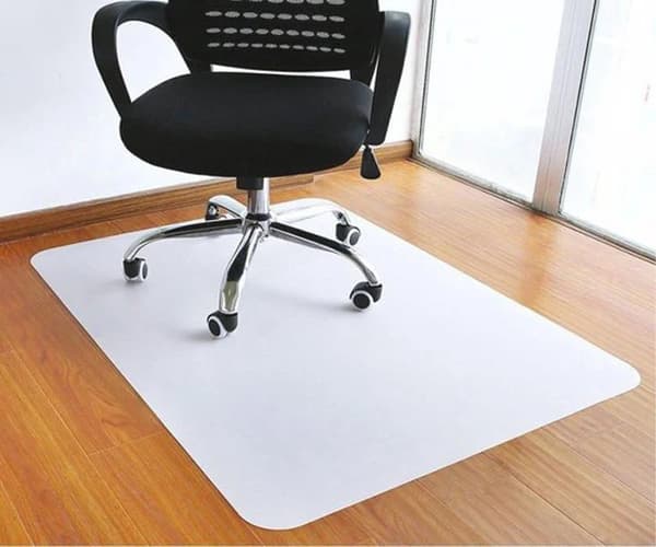 Golvskydd 100 x 70 cm – Kontorsstolsmatta – Vit