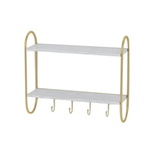 Vegghengt klehenger DKD Home Decor Metall MDF Glam (50 x 15 x 43 cm)
