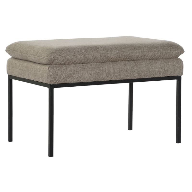 Fotpall DKD Home Decor Brun Svart Polyester Järn (60 x 40 x 42 cm)