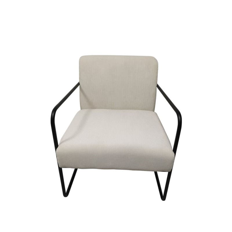 Fåtölj DKD Home Decor Svart Polyester Vit Järn (64 x 74 x 79 cm)