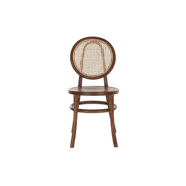 Stol DKD Home Decor Mørkebrunt Rotting Treverk i alm 43 x 43 x 89 cm Gitter